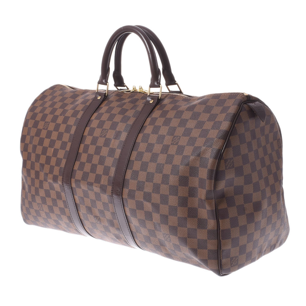 Louis Vuitton Keepall Bag Canvas Damier Boston Brown
